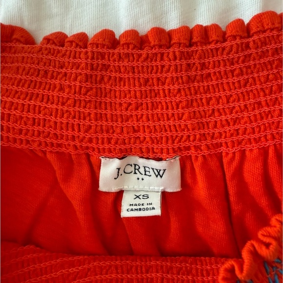 J. Crew Burnt Orange Smocked Blouse, size XS - Picture 3 of 6
